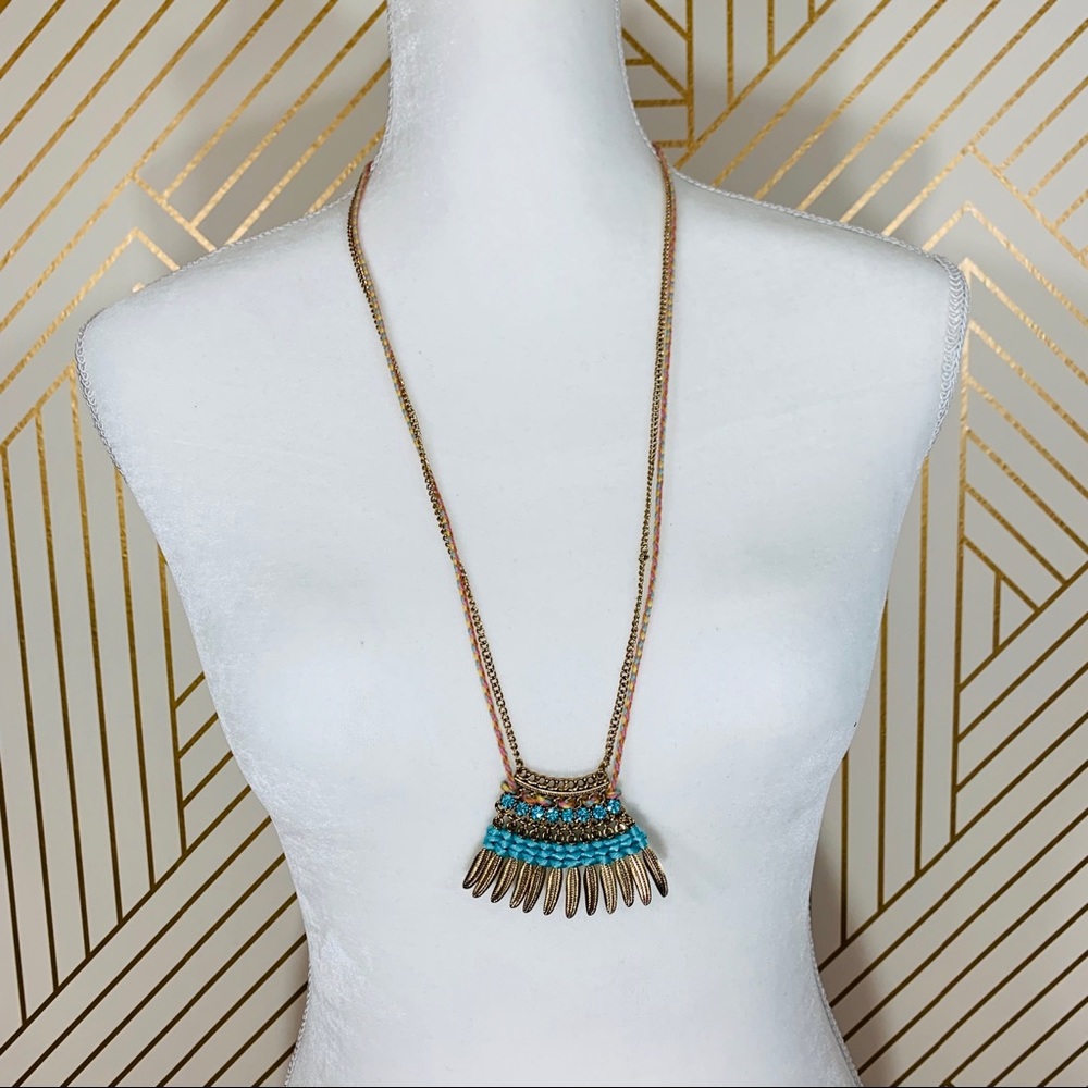 Gold Leaf Boho Necklace